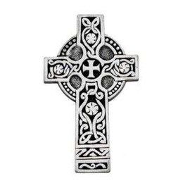Pewter CELTIC CROSS - VISOR CLIP Motorist IRISH - Ireland Prayer For Car - Automobile - GREAT GIFT - Never Drive Faster Than Your GUARDIAN ANGEL Can Fly