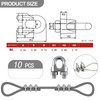 Bailinks 10 Pcs Wire Rope Clamp M4, 304 Stainless Steel