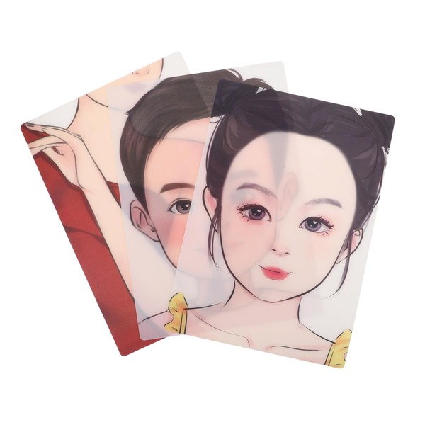 Baluue 3pcs Face Painting Practice Board Set Reusable and Washable