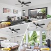 Ohniyou 52” Low Profile Ceiling Fan with Lights, Remote &