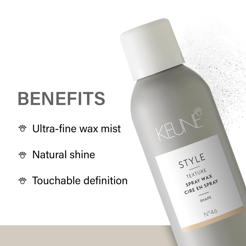 Keune Style Spray Wax for Hair Texture and Hold, Buildable