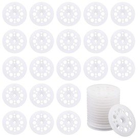 100Pcs Clear Plastic Flat Washers Load Spreading Transparent Foam Board Washers Insulating Fixings Plastic Washers with Screws for Fixing and Fastening