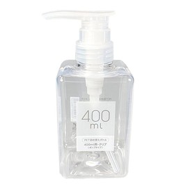 Cainz Refill Bottle, Clear, PET Pump Type, 13.5 fl oz (400 ml), Hand Soap, Refill Bottle, Refill Bottle