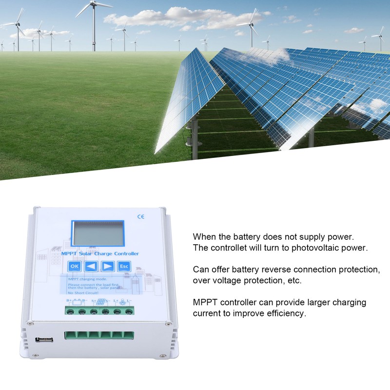 MPPT Solar Charge Controller Efficient Charging Anti Reverse Solar Panel
