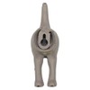 Cast Iron Dog Tail Shaped Wall Hook (Light Grey)