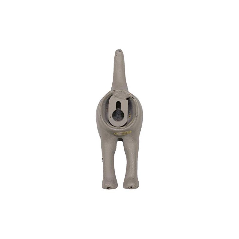Cast Iron Dog Tail Shaped Wall Hook (Light Grey)