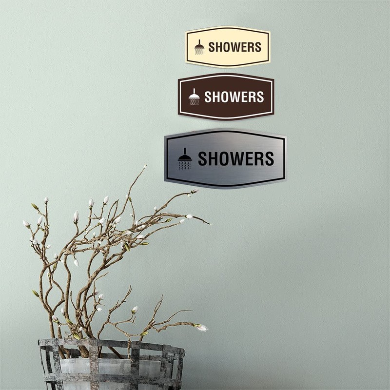 Fancy Showers Sign (Black Gold) - Medium