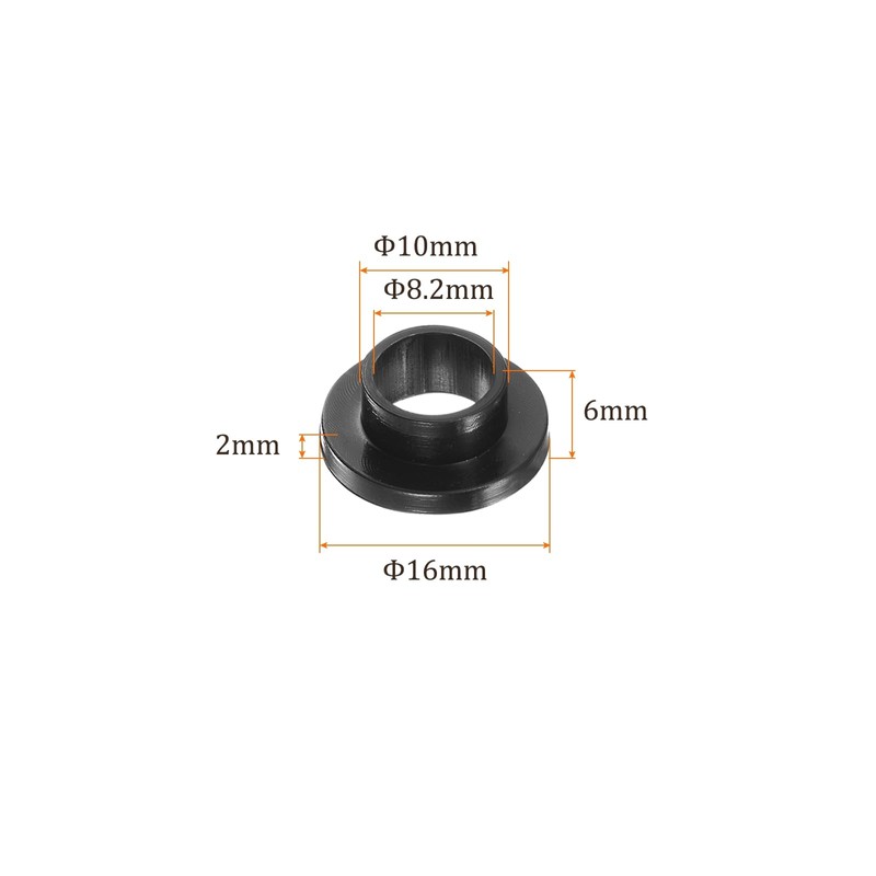 Kozelo 12pcs Nylon Flange Bushings [8.2mm Bore x 10mm OD