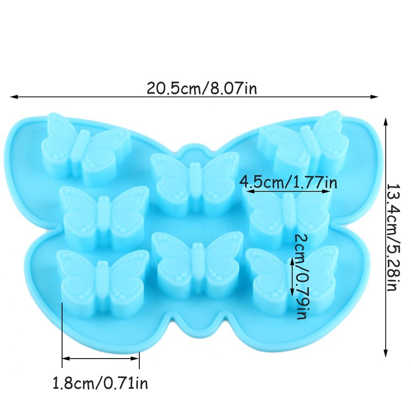 YIMINGMOLD 2pcs Butterfly Silicone Chocolate Molds Butterfly Shaped Mold For