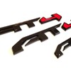 6Pcs Kits AT4 HD Emblem Sierra Door Rear Badge Replacement