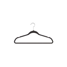 SSWBasics Black Velvet Hangers - 18" - Case of 50