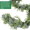 CEWOR 5pcs 5.5ft Artificial Eucalyptus Garland Fake Silver Dollar Eucalyptus