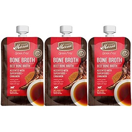 Merrick Grain Free Bone Broth Natural Meal Topper for Dogs, Accented with Superfoods & Cinnamon, for Adult Dogs of All Breeds (Beef, 7 Ounce ,Pack of 3)