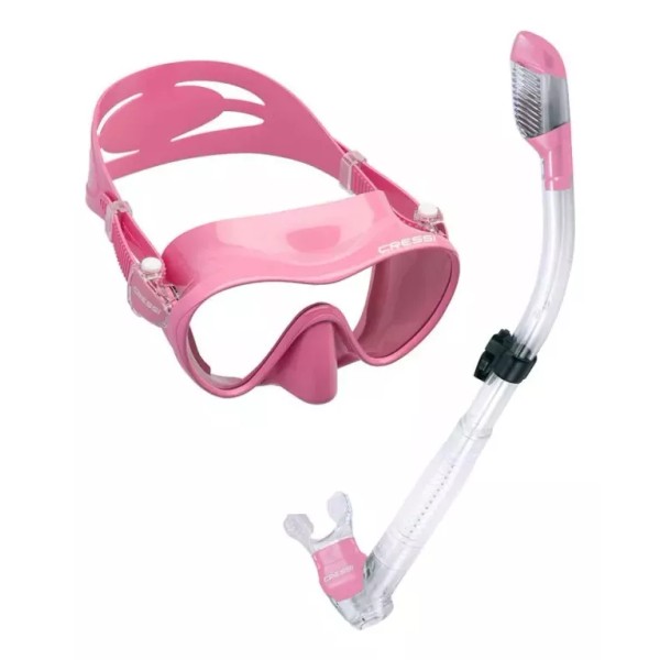 Cressi Kit Snorkeling Cressi Visor & Snorkel Combo Rosa Usc284000