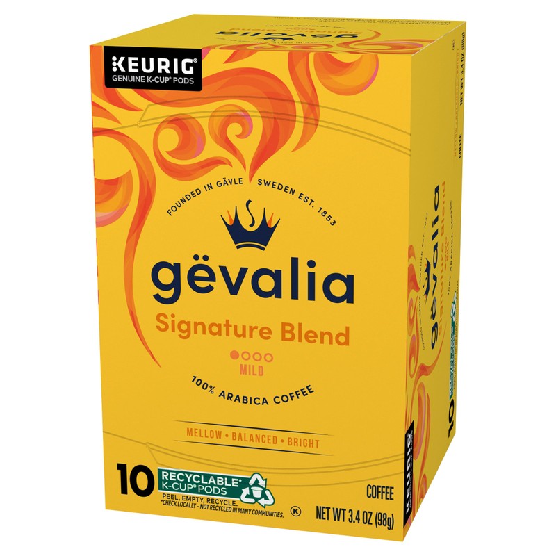 Gevalia Signature Blend Mild Light Roast K-Cup Coffee Pods, 10