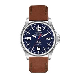 Time Warrior Aviator Luxury Pilot Watch for Men Genuine Leather Strap  - Blue
