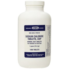 Sodium Chloride USP Normal Salt 1000 Tablets 1 GRAM
