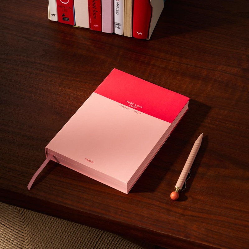 Papier Undated Daily Planner - Pink | Flexi-Cover A5 Notebook