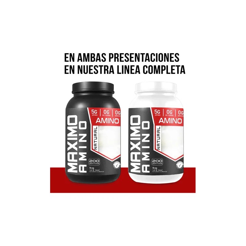 Aminoacidos Maximo 1kg 200 Servicios Varios Sabores