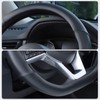 SEG Direct Flat Bottom Steering Wheel Cover, D Shaped Car