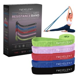 Flexelent Resistance Bands for Pull Ups, Long Resistance Bands for Strength Training, Exercise, Gym, & Home Workouts, Durable Exercise Bands for Fitness, Stretching, Physical Therapy (Mixed Color)