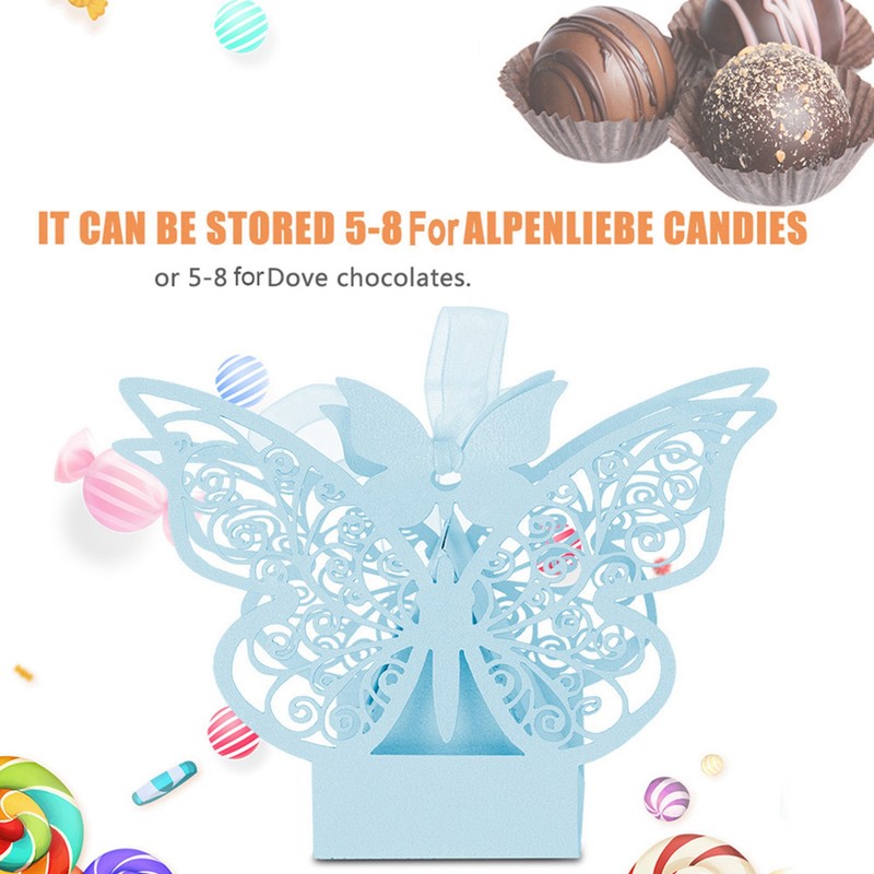 100PCS Wedding Favor Sugar Chocolate Boxes Wedding Decoration for Wedding