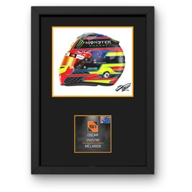 Lap Legends Oscar Piastri 2025 Framed Display Gift with Reproduced Digital Signature (Border)