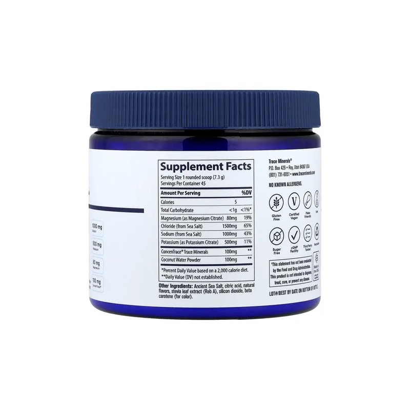 Electrolitos en Polvo Trace Minerals Zerolyte Sabor Mango Salado 328g
