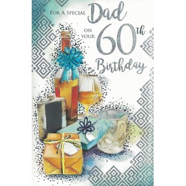 DAD 60TH BIRTHDAY CARD. TRADITIONAL 9 X 6 INCHES