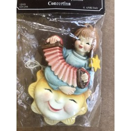 Toriart Vintage Toriart Ferrandie Concertina Hand Painted Anri Christmas Ornament NIP