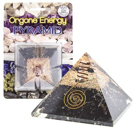 Charged Gemstone Large Orgone Pyramid - Certified Orgonite® Healing Crystals and Copper Black Tourmaline Bio-Energy Enhancing Tool by Beverly Oaks
