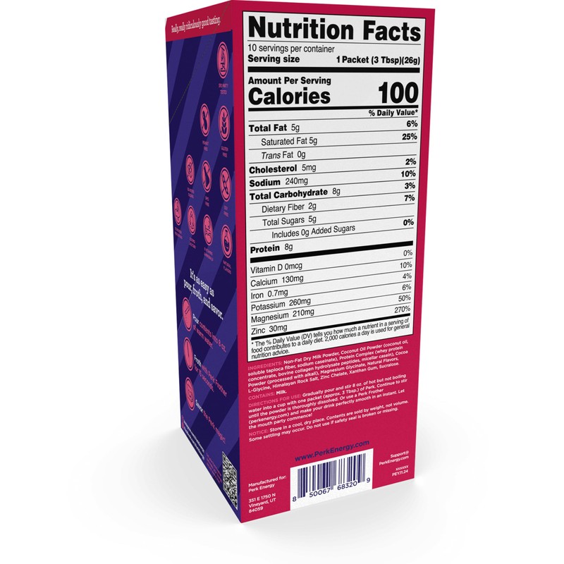 Perk Chill Chocolate Raspberry Flavored Drink Mix (10 Servings) -