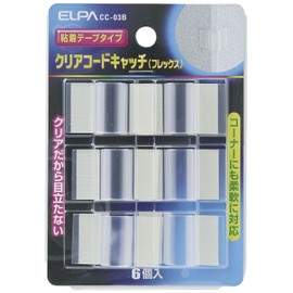 ELPA Clear Cord Catch Wiring Cables Flex Type 6 Pieces CC-03B (Flex)