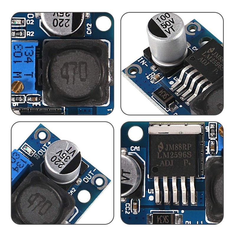 Dealikee 6 Pack LM 2596 DC to DC Voltage Regulator,