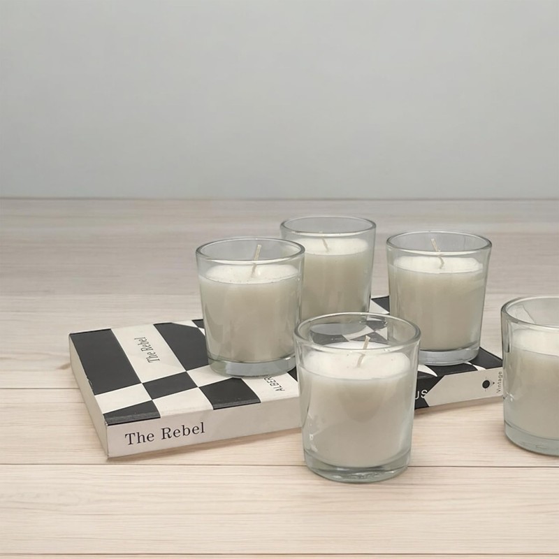 Stonebriar 12 Hour Long Burning Unscented Wax Filled Votive Holders,