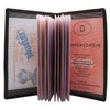 myledershop Genuine Leather ID Card Holder with 13 Compartments in