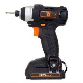 WEN WEN Cordless Impact Driver with 20V Max Battery, Bits, Charger and Carrying Bag (49135)