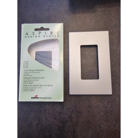 Lot of 5-Aspire Design System One Gang Wallplate 9521-SG- Matte Silver Granite