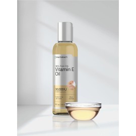 Horbäach Vitamin E Oil for Skin 30,000 IU | 4 Fl Oz | 100% Pure Oils | Moisturizing Oil |