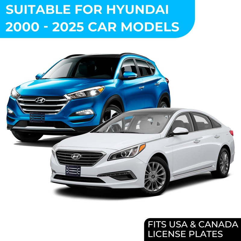 Front Bumper License Plate Bracket for Hyundai, Plate Holder Set