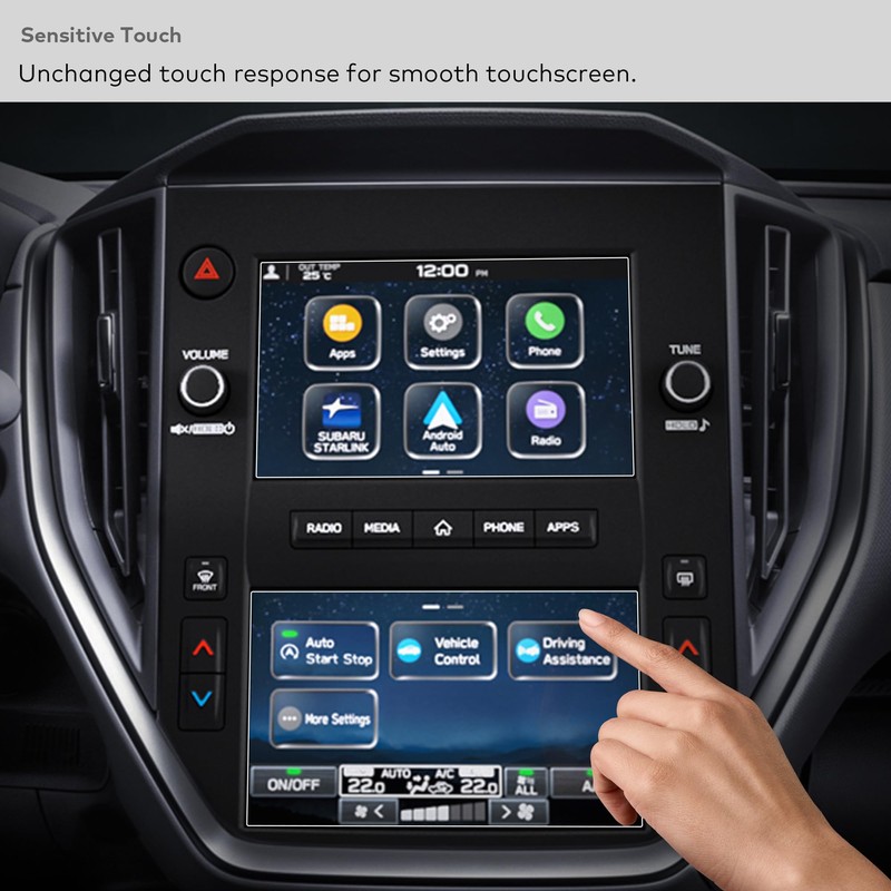 INNOSURE [2-PACK] Tempered Glass Screen Protector for Subaru Crosstrek Base