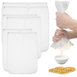 6 PCS Nut Milk Bag, Cheese Cloth, Cheesecloth Fine Mesh Cheese Bags, Multiple Usage Reusable Food Strainer, Professional Cold Brew Filter for Straining Juice Coffee Yogurt Tea