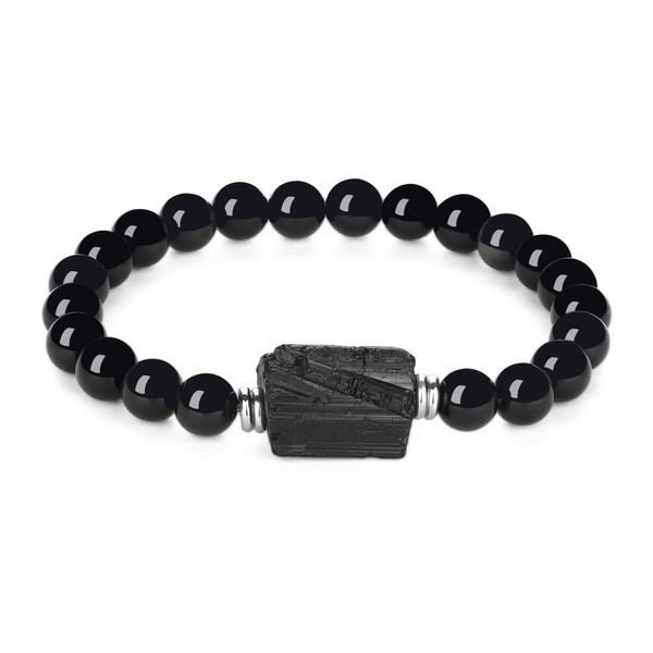 GAVU Roher Schorl Bead Bracelet, Stone, Black Tourmaline