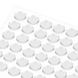 72Pcs Glass Table Top Anti Slip Pads Bumpers 15 * 2mm Clear Silicone Bumper Pads Rubber Cabinet Bumpers Dots for Under Glasses Non Slip Furniture Pad Self Adhesive