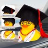 CoFuBcad Graduation Duck Car Dashboard Decoration, Rubber Duck Car Ornament