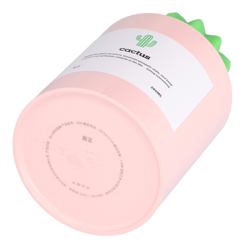 280ml Cactus Desktop Humidifier USB Power Supply Mute Nano Atomization