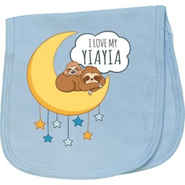 inktastic I Love My Yiayia Baby Burp Cloth Light Blue 465ab