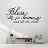 Room Decorations Wall Decals Quotes Stickers,Bless This Home and All