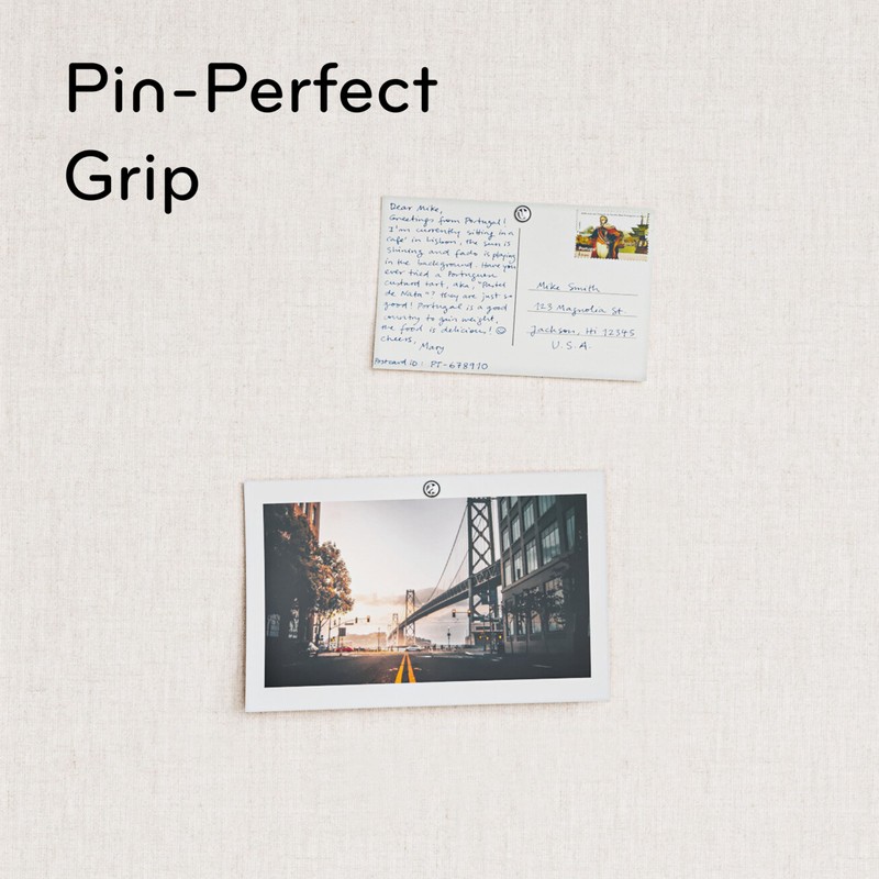 U Brands Rustic Linen Bulletin Board, 14" x 14", White