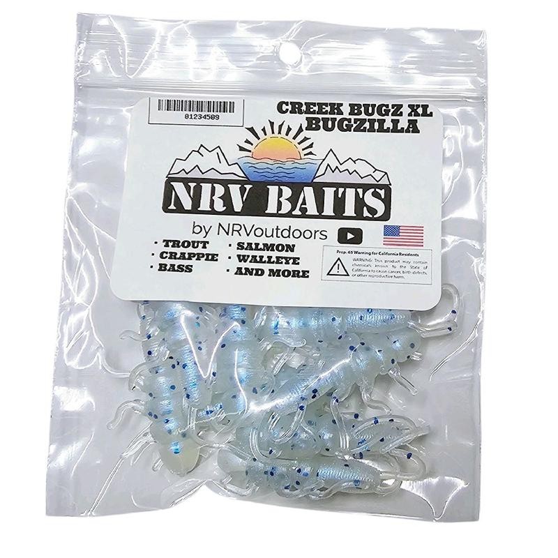 NRV Baits: Creek Bugz XL Bugzilla - Color: Black